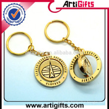 Artififts promotion drehbare metall keychain benutzerdefinierte